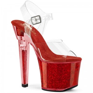 Talons Pleaser Lovesick-708SG Femme Rouge | PARIS FRNJPDIW