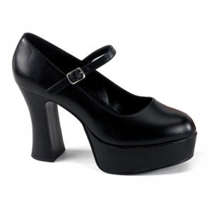 Talons Pleaser Maryjane-50 Vegan Leather Femme Noir | FRANCE FRPCQOAW