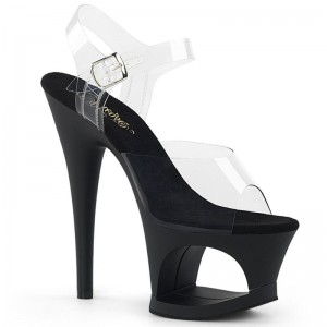 Talons Pleaser Moon-708 Femme Noir | PARIS FRYJTDSB