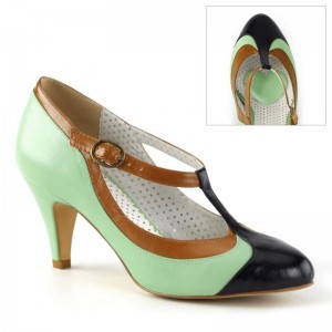 Talons Pleaser Peach-03 Femme Vert | PARIS FRJUFOXK