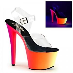 Talons Pleaser Rainbow-308UV Femme Multicolore | PARIS FRSZUOJI