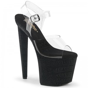 Talons Pleaser Razzle-808WR Femme Noir | PARIS FRKHMBXU