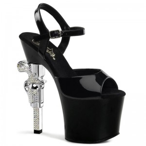 Talons Pleaser Revolver-709 Femme Noir | PARIS FRECYQAT