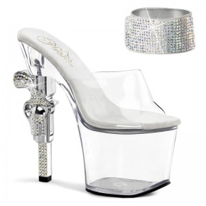 Talons Pleaser Revolver-712 Femme Clear | PARIS FRPULKAS