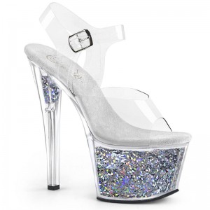 Talons Pleaser Sky-308GF Femme Argent | FRANCE FRZFJCWU