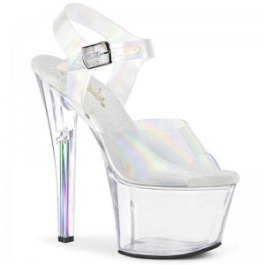 Talons Pleaser Sky-308N-RBH Femme Clear | FRANCE FRHGRLNC