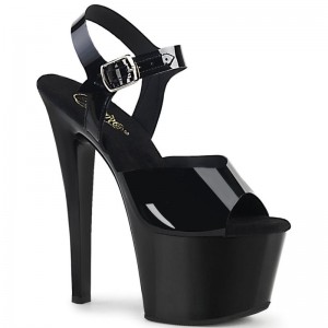 Talons Pleaser Sky-308N Femme Noir | FRANCE FRGJZLAS