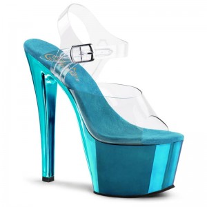 Talons Pleaser Sky-308 Femme Turquoise | FRANCE FRJLVGUB