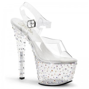 Talons Pleaser Stardance-708 Rhinestones Femme Multicolore | FRANCE FRRHZKWO