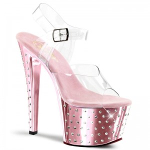 Talons Pleaser Stardust-708 Femme Rose | PARIS FRTCWGLH