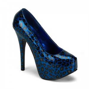 Talons Pleaser Teeze-37 Femme Bleu | FRANCE FRSUQLWP