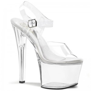 Talons Pleaser Treasure-708 Femme Clear | FRANCE FRLTMBHR