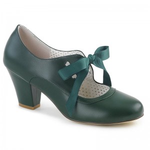 Talons Pleaser Wiggle-32 Femme Vert | PARIS FRAIEJOY