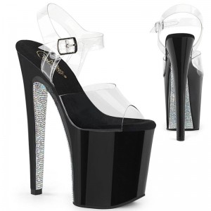 Talons Pleaser Xtreme-808CRS Femme Argent | PARIS FRGCWKTP