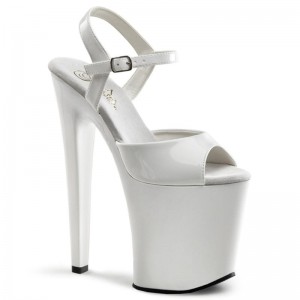 Talons Pleaser Xtreme-809 Femme Blanche | PARIS FRYEASNX