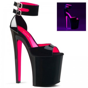 Talons Pleaser Xtreme-875TT Femme Rose Noir | PARIS FRTHCIPL