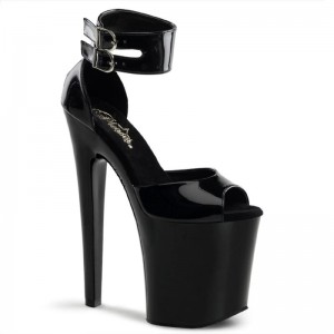 Talons Pleaser Xtreme-875 Femme Noir | FRANCE FRGVMKNW