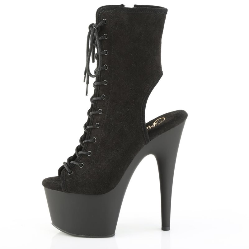 Bottines Pleaser Adore-1016 Faux Suede Femme Noir | PARIS FRZWAUTM