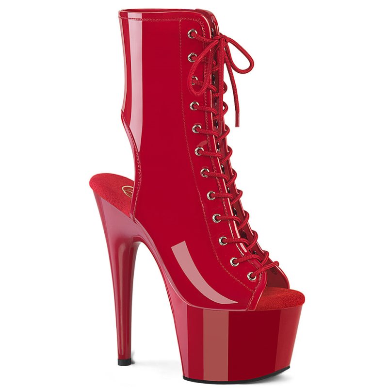 Bottines Pleaser Adore-1016 Femme Rouge | PARIS FRHMDEZB