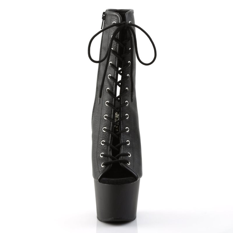 Bottines Pleaser Adore-1016 Vegan Leather Femme Noir | FRANCE FRBNEDMI