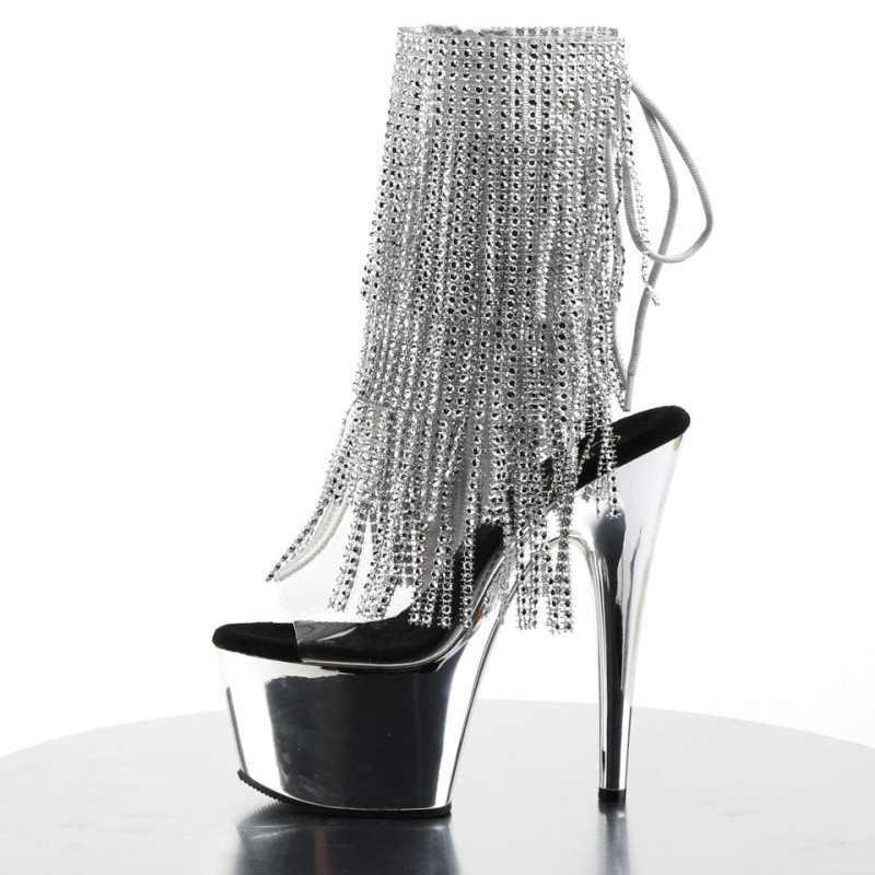 Bottines Pleaser Adore-1017RSF Femme Argent | PARIS FRYDNQTZ