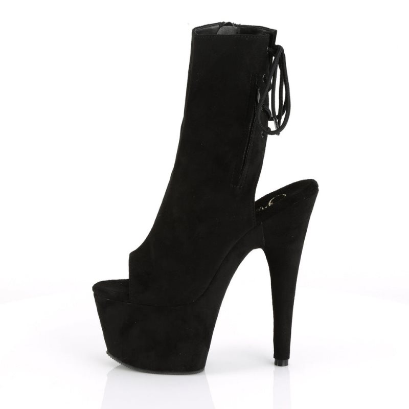 Bottines Pleaser Adore-1018FS Suede Femme Noir | PARIS FRJVQALN