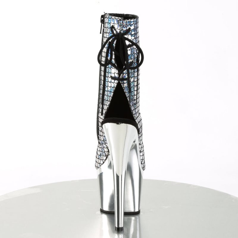 Bottines Pleaser Adore-1018MSC Hologram Femme Argent | FRANCE FROIJNKX