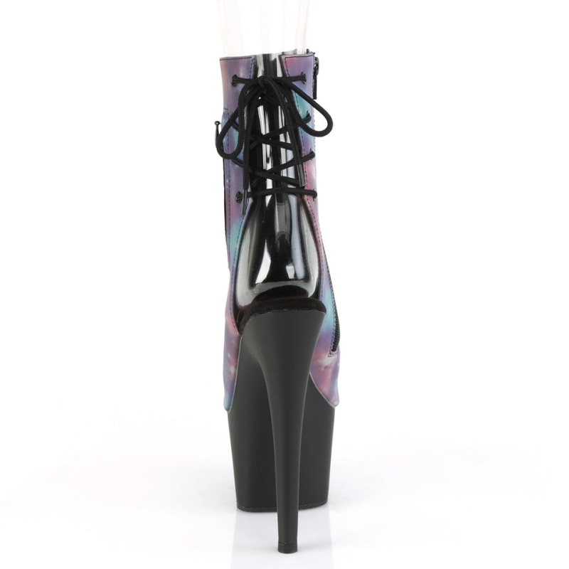 Bottines Pleaser Adore-1018REFL Femme Violette Noir | FRANCE FRNEXZML