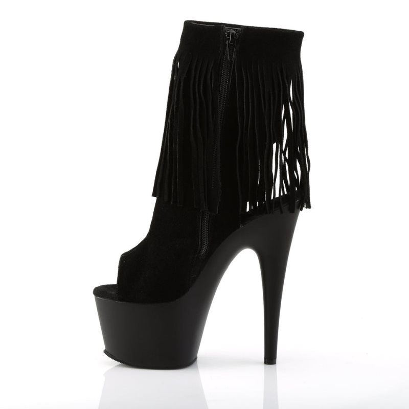 Bottines Pleaser Adore-1019 Suede Femme Noir | PARIS FRBTJMLE