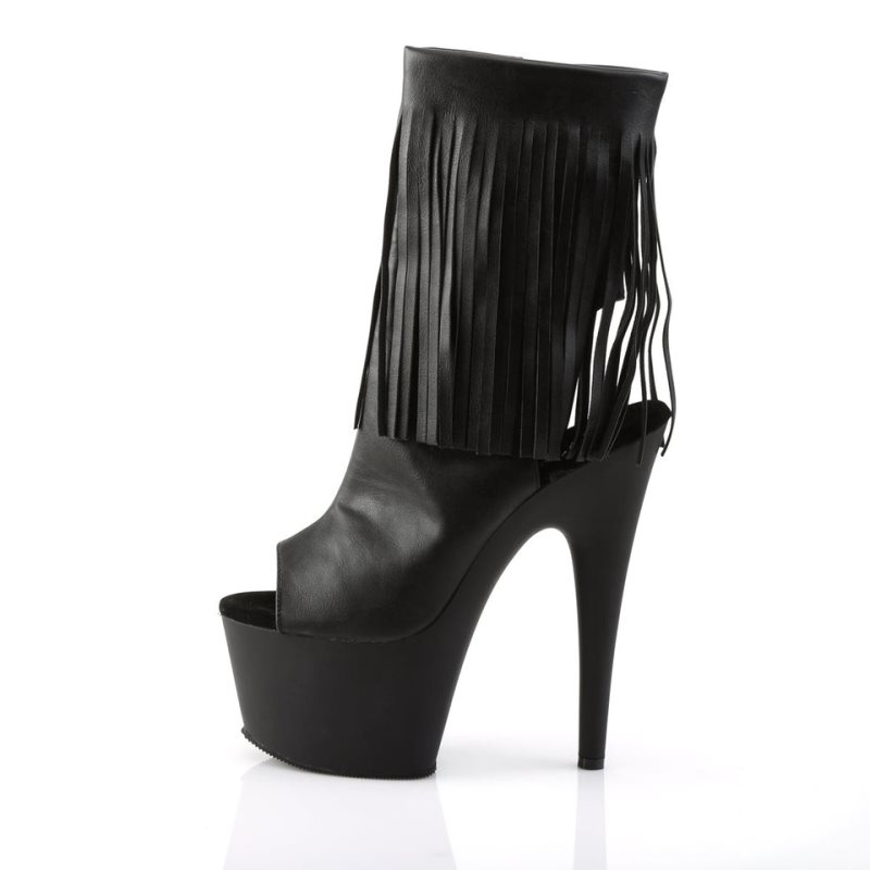 Bottines Pleaser Adore-1019 Vegan Leather Femme Noir | FRANCE FRDCROMS