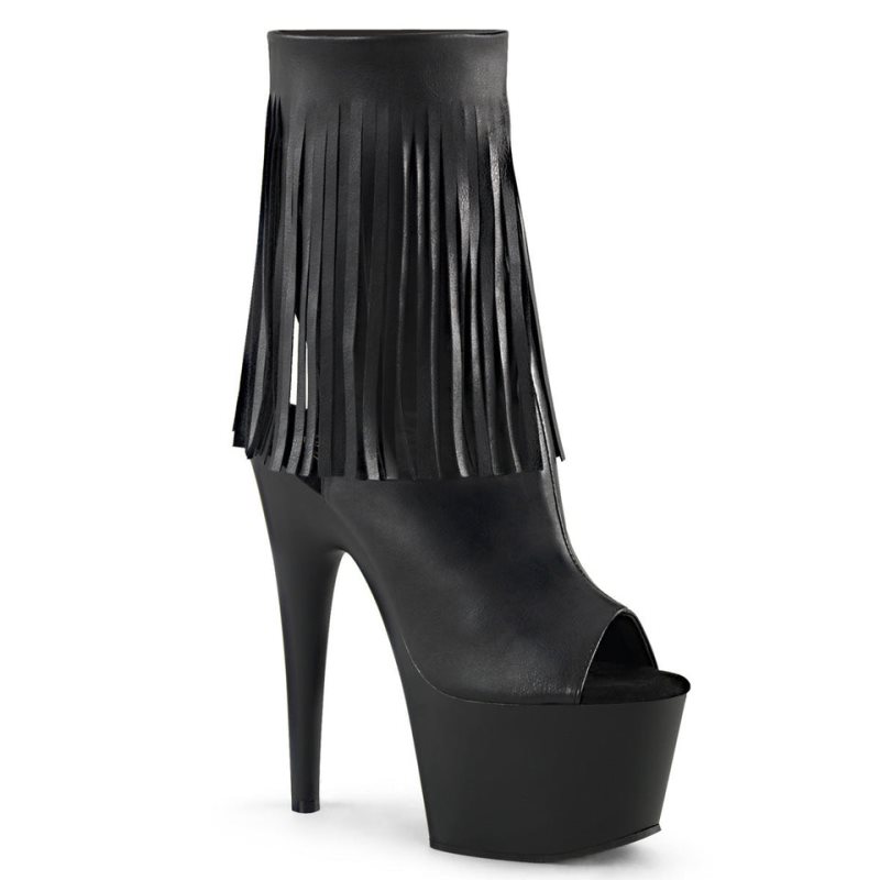 Bottines Pleaser Adore-1019 Vegan Leather Femme Noir | FRANCE FRDCROMS