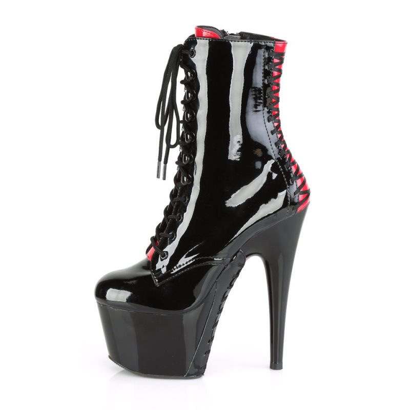 Bottines Pleaser Adore-1020FH Femme Noir Rouge | PARIS FRKVITLM