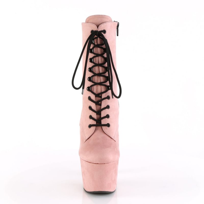 Bottines Pleaser Adore-1020FS Faux Suede Femme Rose | FRANCE FRLUNXKJ