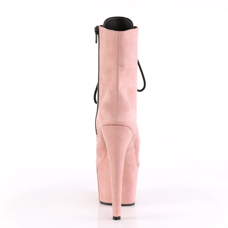 Bottines Pleaser Adore-1020FS Faux Suede Femme Rose | FRANCE FRLUNXKJ