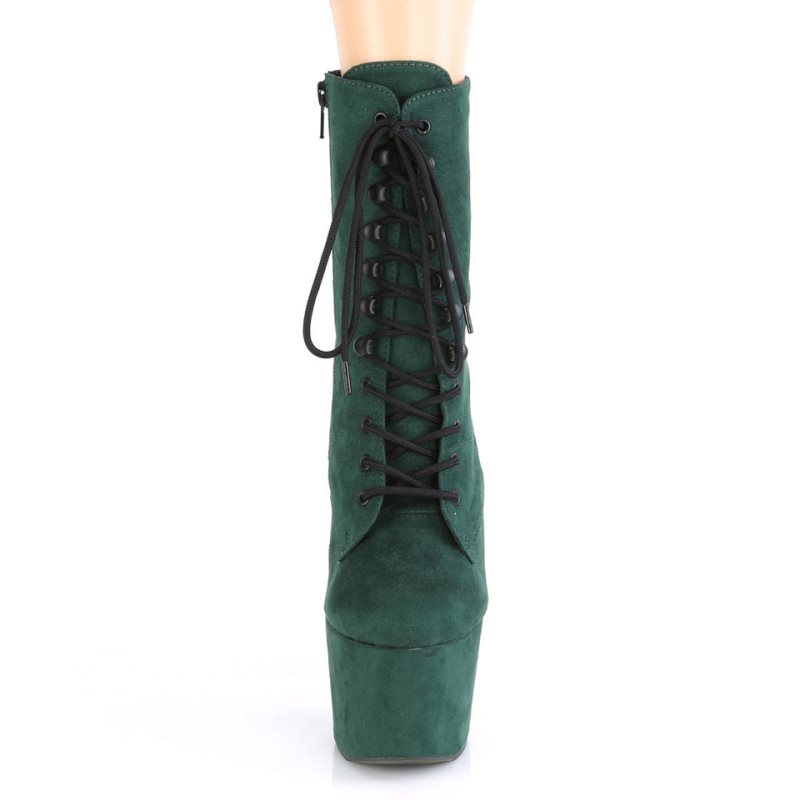 Bottines Pleaser Adore-1020FS Faux Suede Femme Vert | PARIS FRVKQXIU