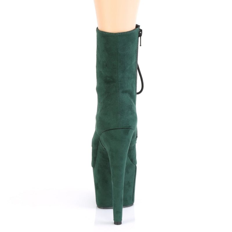 Bottines Pleaser Adore-1020FS Faux Suede Femme Vert | PARIS FRVKQXIU