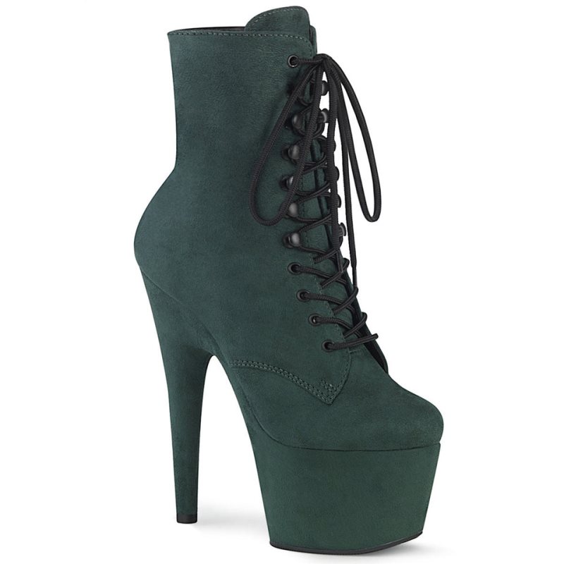 Bottines Pleaser Adore-1020FS Faux Suede Femme Vert | PARIS FRVKQXIU