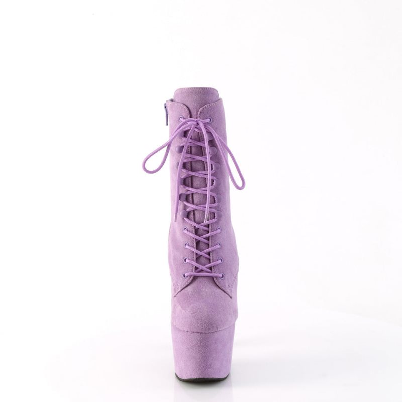 Bottines Pleaser Adore-1020FS Faux Suede Femme Violette | PARIS FRQFLVAJ