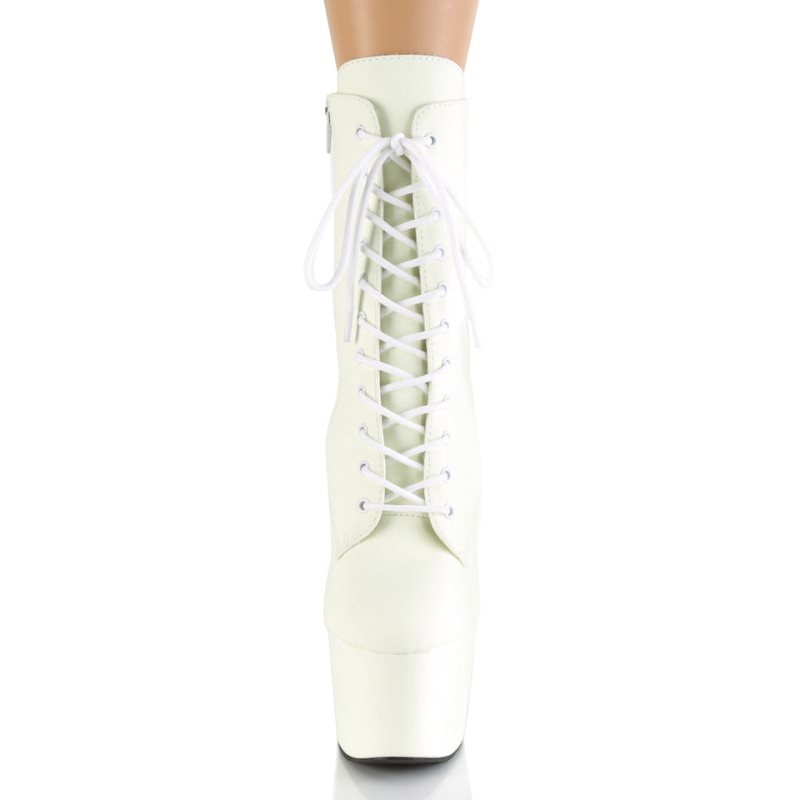 Bottines Pleaser Adore-1020GD Vegan Leather Femme Blanche | FRANCE FRRWHKXV