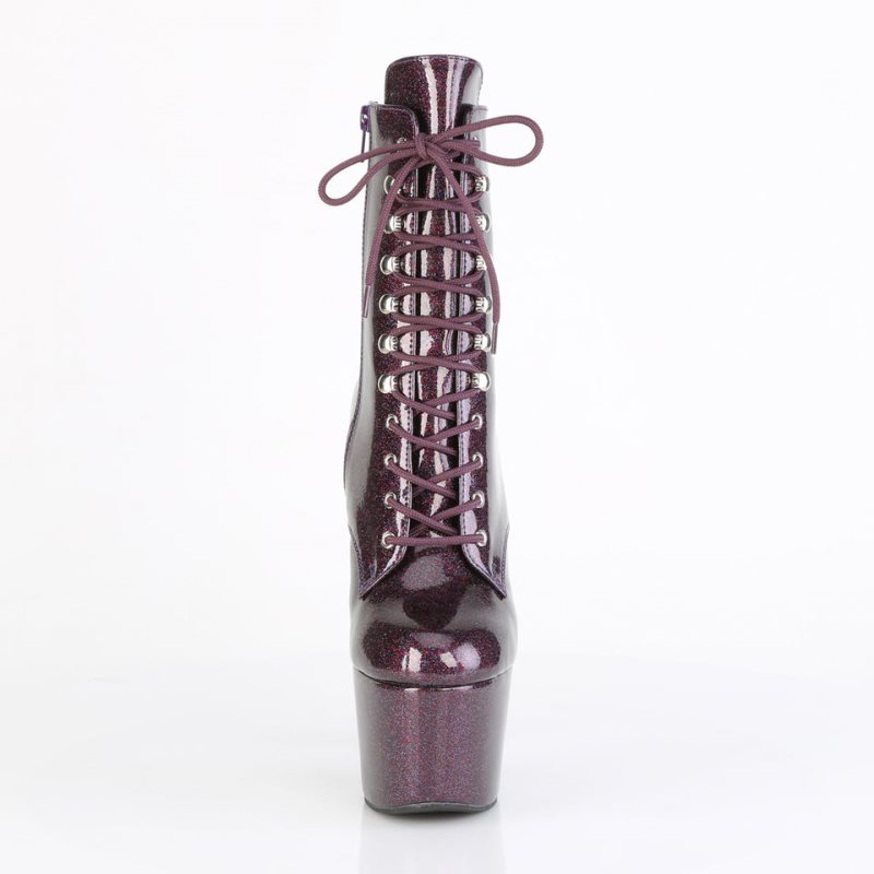 Bottines Pleaser Adore-1020GP Glitter Patent Femme Violette | PARIS FRFIRESJ