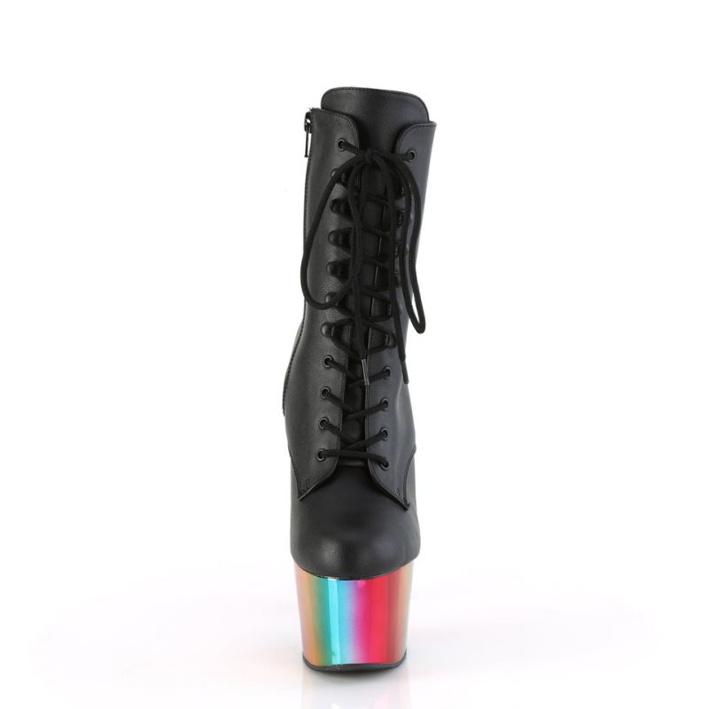 Bottines Pleaser Adore-1020RC Vegan Leather Femme Noir Multicolore | PARIS FRBMLCYK