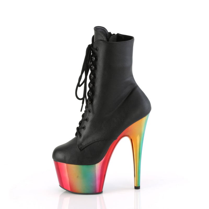 Bottines Pleaser Adore-1020RC Vegan Leather Femme Noir Multicolore | PARIS FRBMLCYK