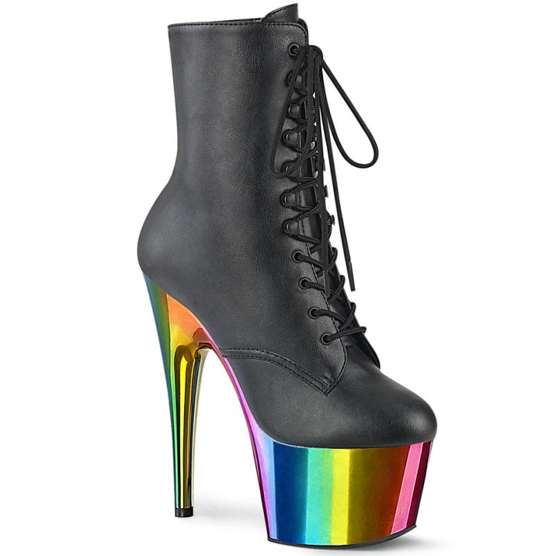 Bottines Pleaser Adore-1020RC Vegan Leather Femme Noir Multicolore | PARIS FRBMLCYK