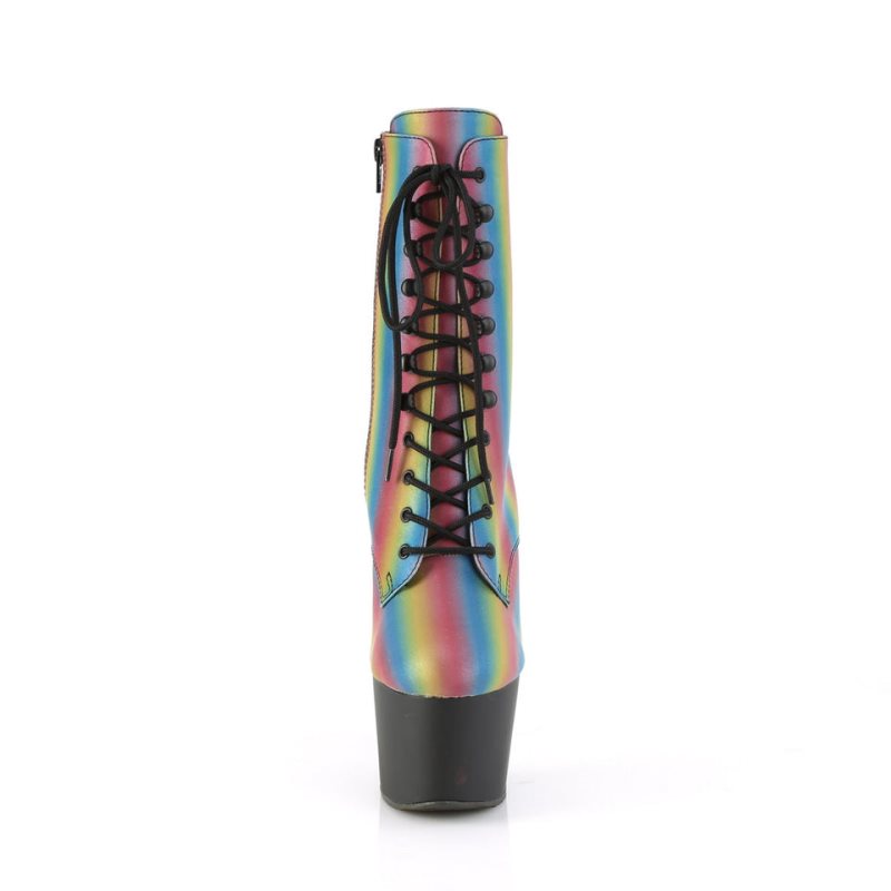 Bottines Pleaser Adore-1020REFL-02 Femme Multicolore Noir | FRANCE FRISDEXK