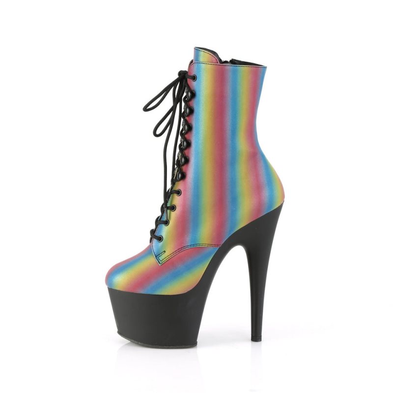 Bottines Pleaser Adore-1020REFL-02 Femme Multicolore Noir | FRANCE FRISDEXK