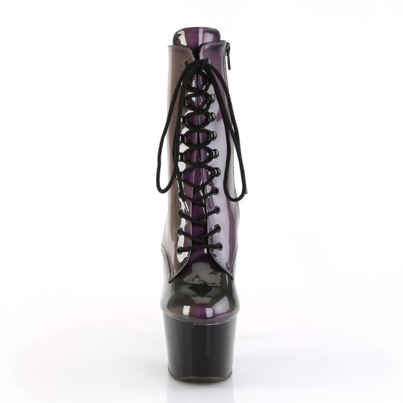 Bottines Pleaser Adore-1020SHG Femme Violette Noir | PARIS FRCYBWHR