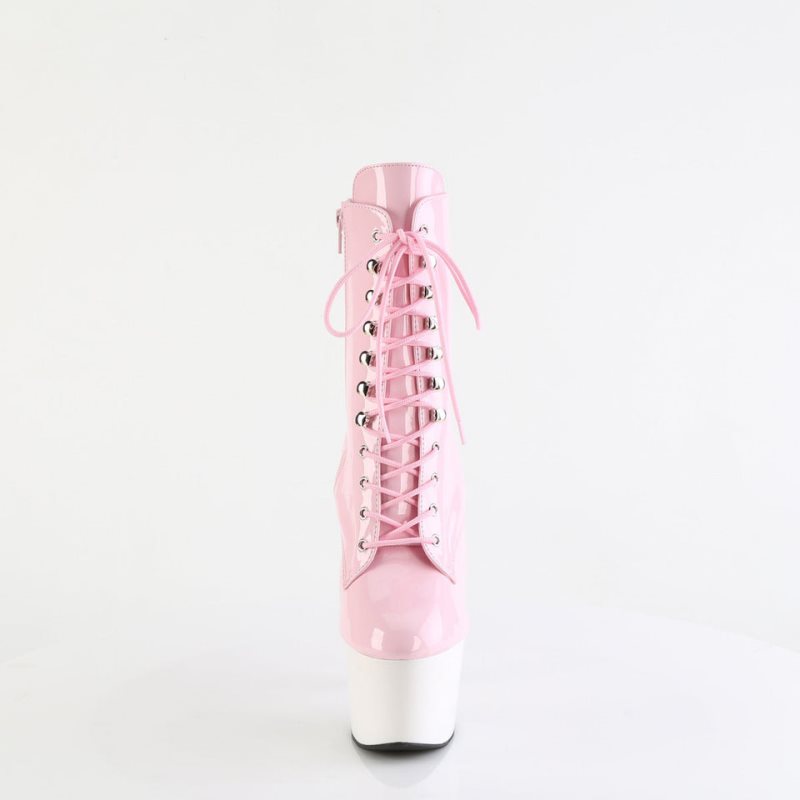 Bottines Pleaser Adore-1020 Femme Rose Blanche | PARIS FRTZIDPN