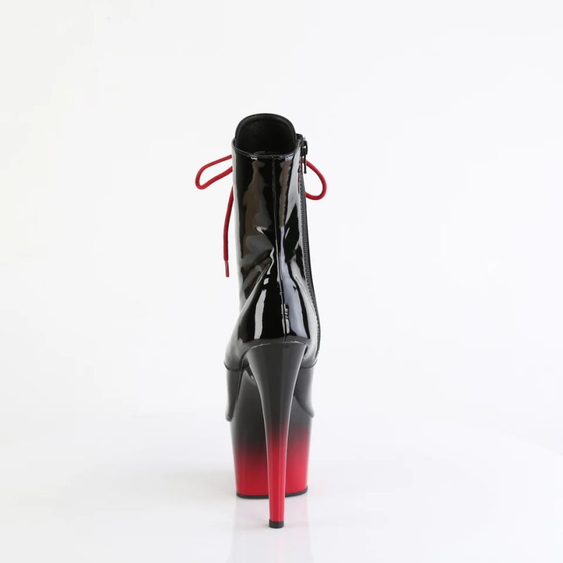 Bottines Pleaser Adore-1021BR-H Femme Noir Rouge | FRANCE FRXGCVFY