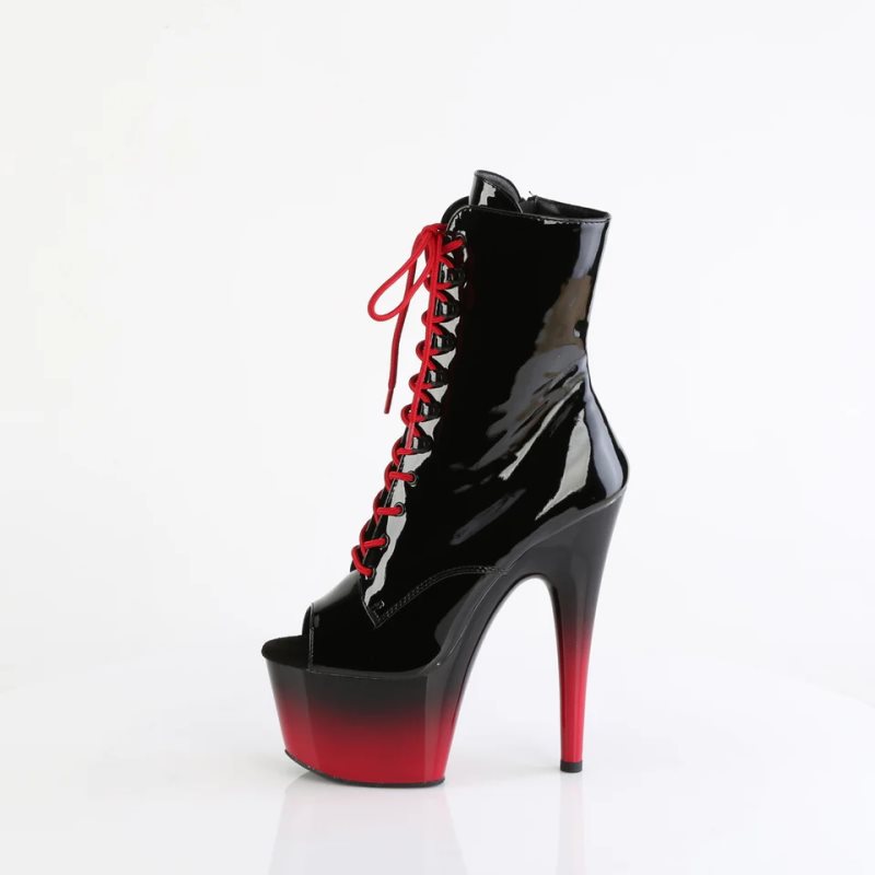 Bottines Pleaser Adore-1021BR-H Femme Noir Rouge | FRANCE FRXGCVFY