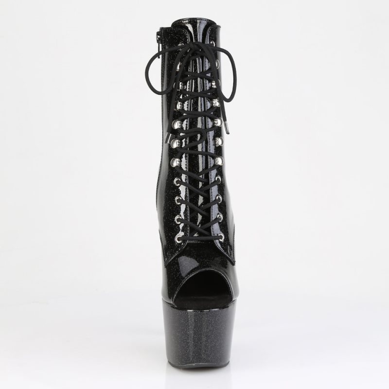 Bottines Pleaser Adore-1021GP Glitter Femme Noir | FRANCE FRFBXCQR